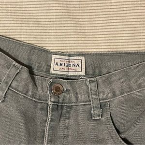 Vintage 90s Arizona Grayish Sage Green High Rise Straight Leg Jeans Talon Zipper